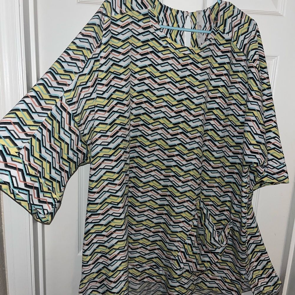 Melissa McCarthy Seven7 Geometric Tunic Sz 1X - Picture 2 of 5